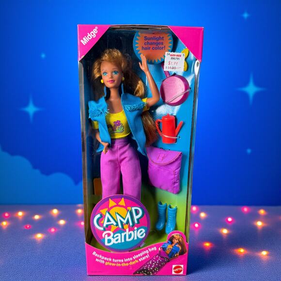 Vintage 1993 Camp Barbie Midge Doll Mattel #11077 NRFB - Picture 1 of 7